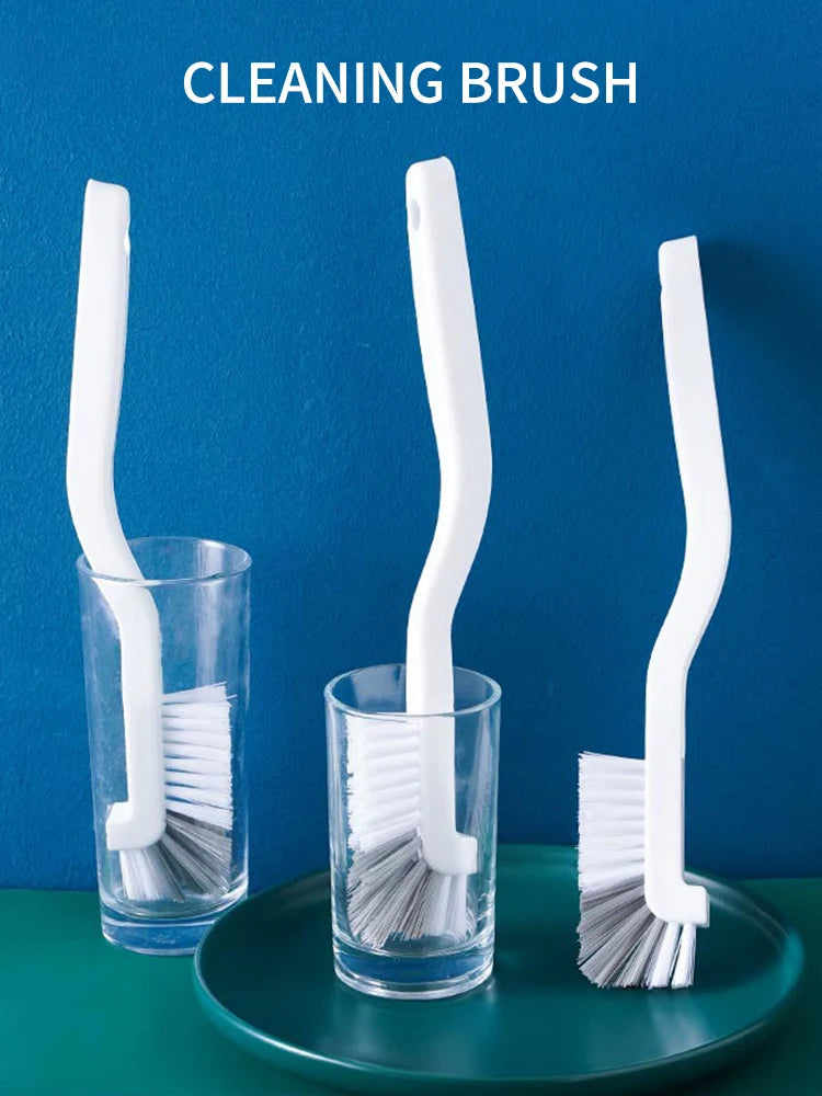 Cepillos de limpieza en ángulo para vasos, botellas y otros.