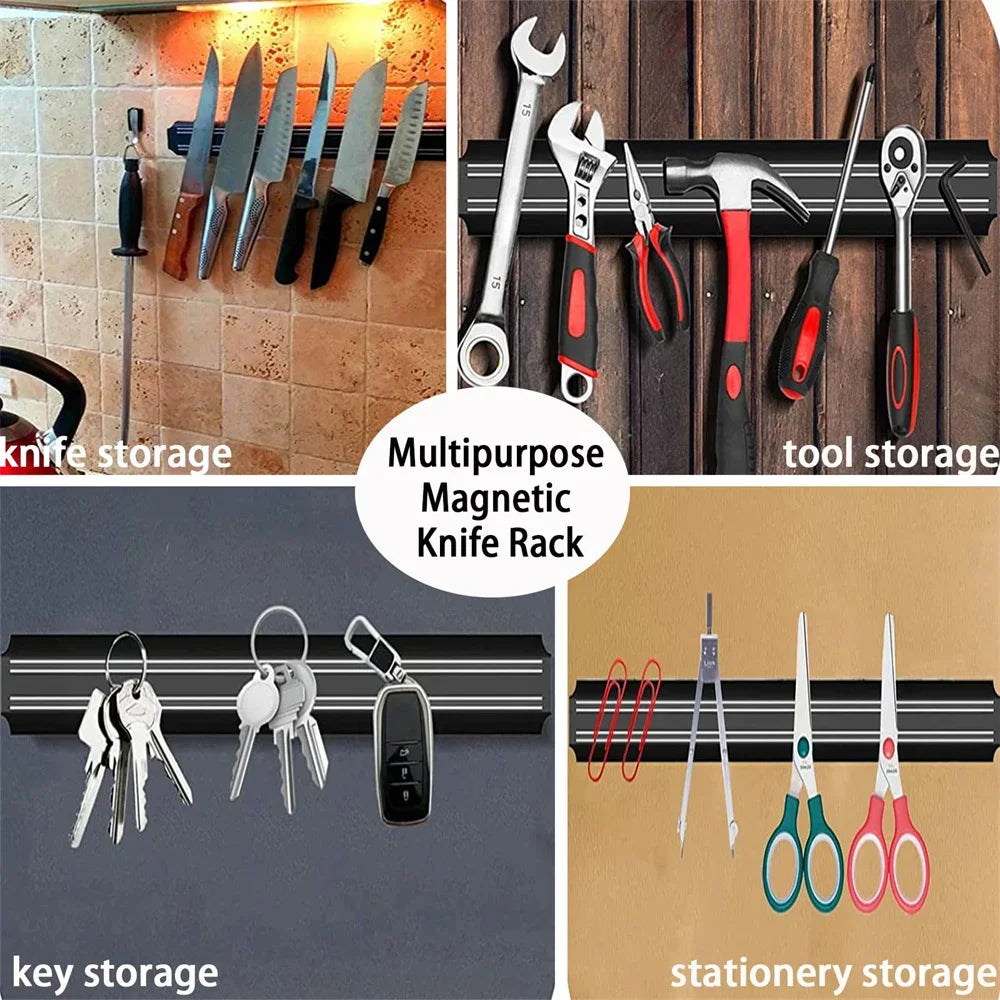 Barra Magnética Organizadora de Cuchillos de Acero Inoxidable