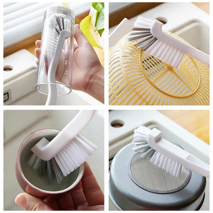 Cepillos de limpieza en ángulo para vasos, botellas y otros.